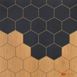 Black and Brown Geometric Tile Code36651