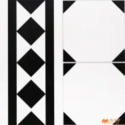White and Black Carpet Tile Code33199B