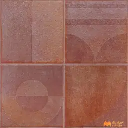 Brown Geometric Tile Code37383