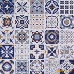 Lattice Star Blue Moroccan Tile Code38799 