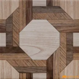 Octagon Basketweave Wood Parquetry Porcelain Tile Code39879