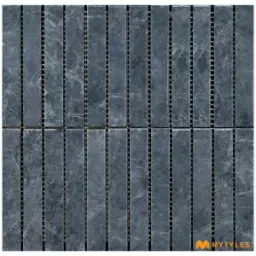 Bardiglio Gray Kit Kat Mosaic Tile Code39618