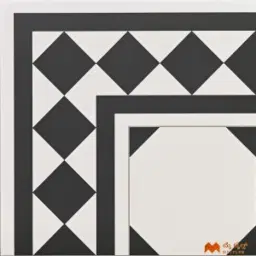 White and Black Carpet Tile Code36630