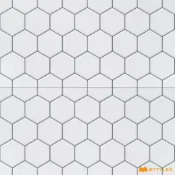 White Alabaster Hive Hexagon Tile Code39595