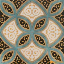 Cream and Black Moroccan Tile Code34993