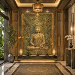 Moss Green Buddha Poster Tile Code39109 