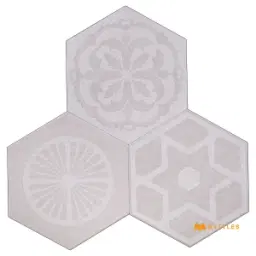 Gray Hexagon Tile Code39106