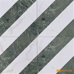 White Green Moroccan Tile Code39169