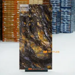Magma Black Vitrified Marble Tile Code40622