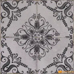 Grey Baroque Moroccan Tile Code40765