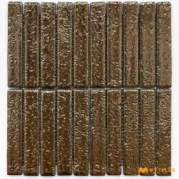 Copper Strip Mosaic Porcelain Tile Code41108