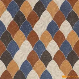 Fish Scale Brown Moroccan Tile Code39069