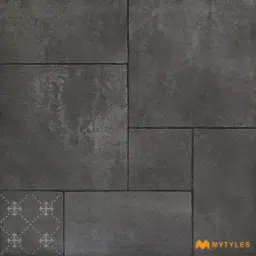 Ashlar Black Modular Tile Code38809 