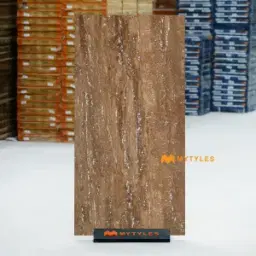 Noce Brown Veined Matt Travertine GVT Tile Code40150