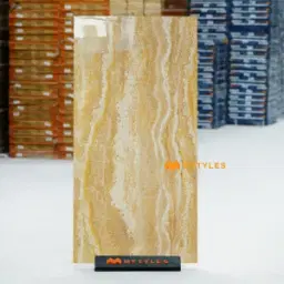 Travertine Giallo Brown Vitrified Tile Code40614