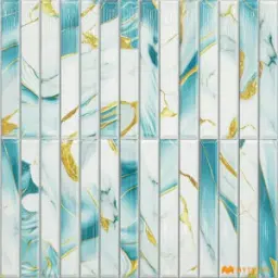 White and Blue Kitkat Tile Code31384