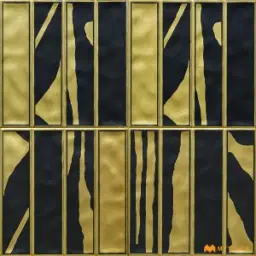Black and Gold Subway Tile Code28890