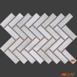 White Geometric Tile Code36385
