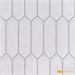 Satin White Picket Geometric Wall Tile Code39457