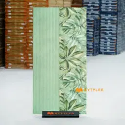 Green Fluted Monstera Leaf Wall Tile Code40362
