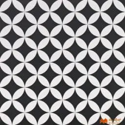 White and Black Moroccan  Tile Code36653