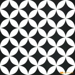 White and Black Moroccan Tile Code37963