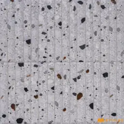 Grey Venetian Terrazzo Fluted Matt Wall Tile Code40568