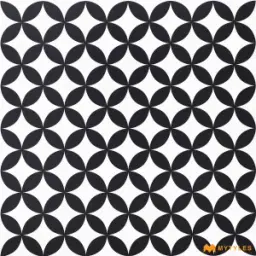 White and Black Moroccan Tile Code37971