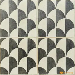 Cream and Black Moroccan Tile Code31289