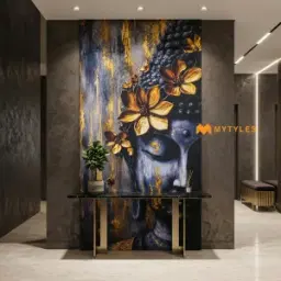 Serene Buddha Grey Matt Vitrified Poster Tile Code40488