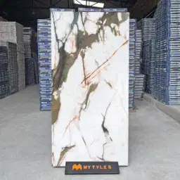 White Emerald Rift Marble Tile Code40381 