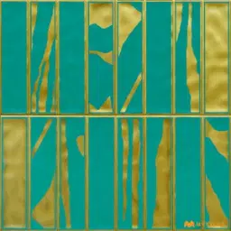 Green and Gold SubwayTile Code28892