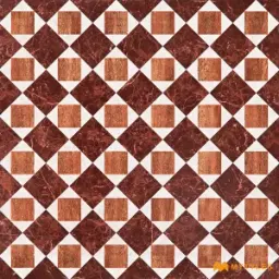 Checked Red Moroccan Tile Code39811 