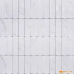 White Geometric Tile Code38243