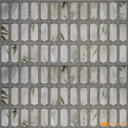 Grey Picket Grid Textured Tile Code40106