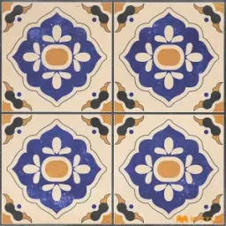 Cream and Blue Moroccan Tile Code27010