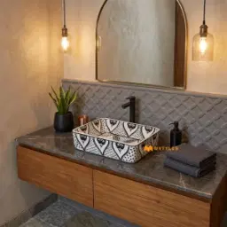 Monochrome Mandala Matt Table Top Wash Basin Code40415