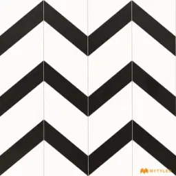 White and Black Moroccan Tile Code31116