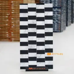 White & Black Geometric Tile Code39029