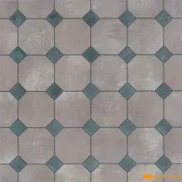 Classic Grey Octagon Matt Ceramic Moroccan Tile Code40433