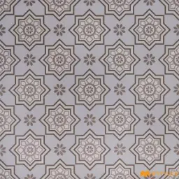 Ornate Floral Grey Moroccan Tile Code41231