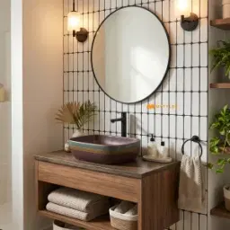 Espresso Brown Meandros Table Top Wash Basin Code40523