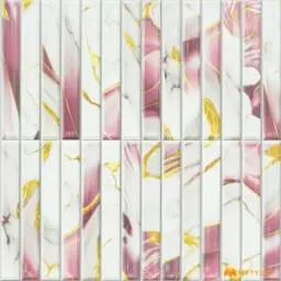 White and Pink Kitkat Tile Code31383