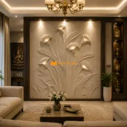 Mint 3D Flower Mural Code36044