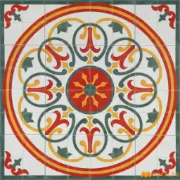 Chettinad Medallion Athangudi Tile Code40777