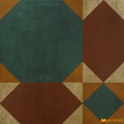 Green and Brown Moroccan Tile Code34998