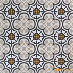 Encaustic Clover Gray Moroccan Tile Code38802 