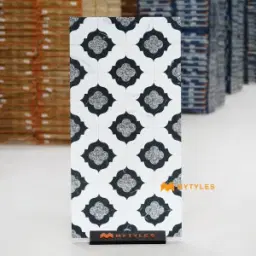 White & Black Monochrome Tile Code39034