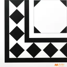 White and Black Carpet Tile Code33199A