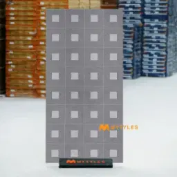 Slate Grey Lattice Vitrified Tile Code40464